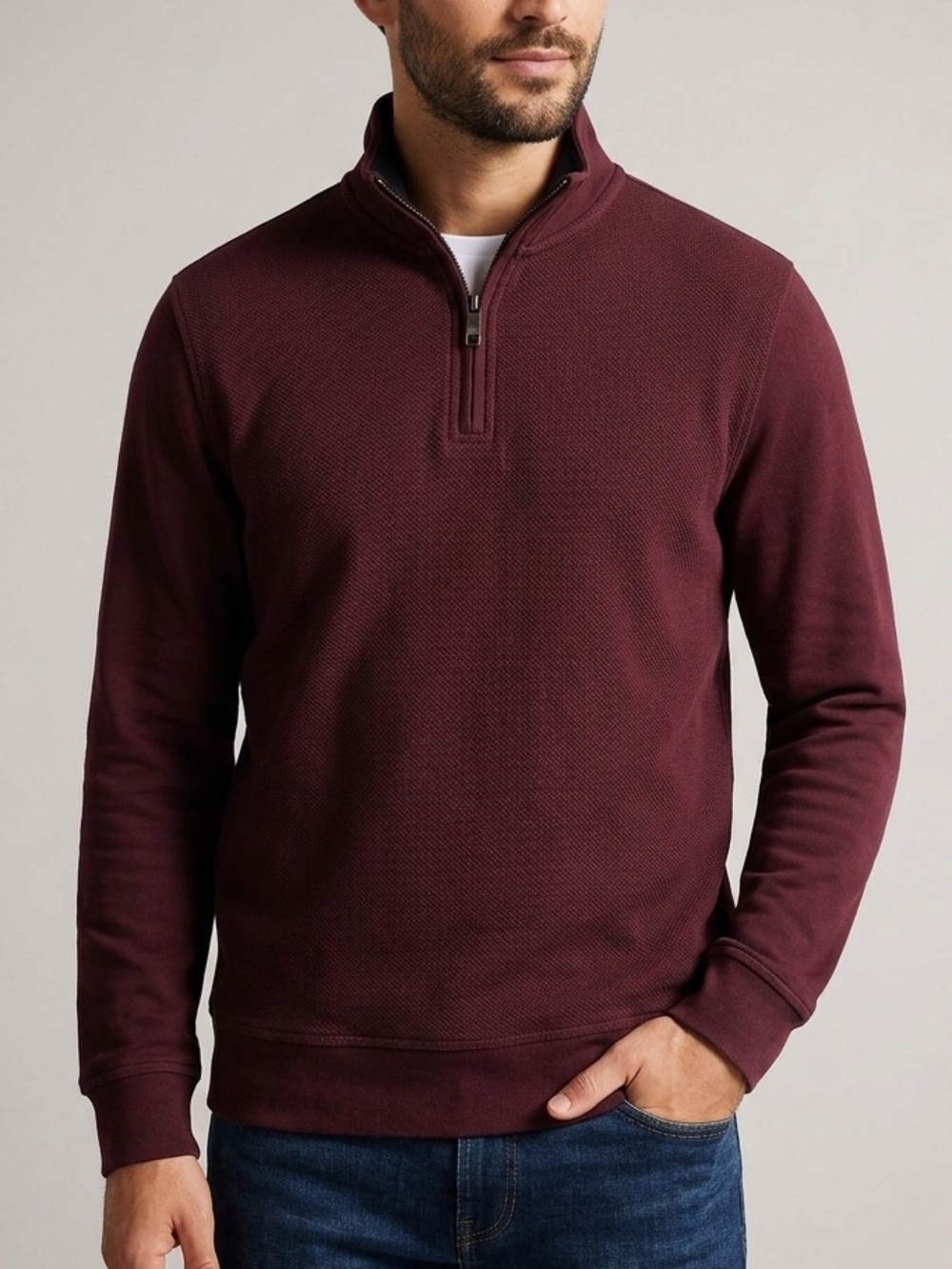 Ted Baker‎ Men's Quarter-Zip Pullover Sweater Men’s Size Medium